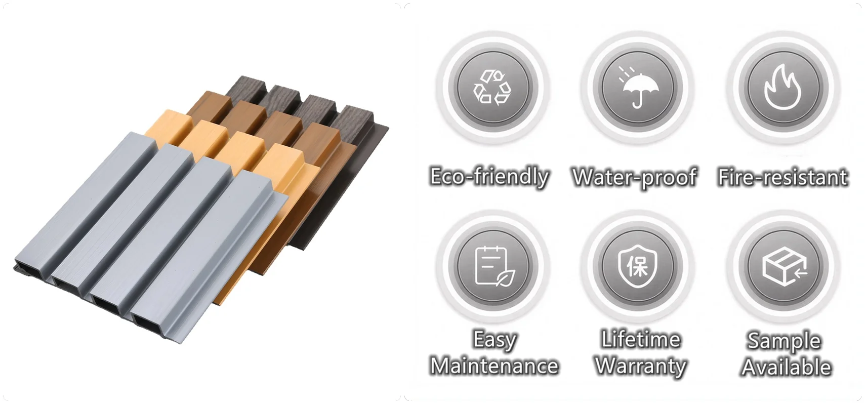 Co-extruded Outdoor WPC Wall Panel 